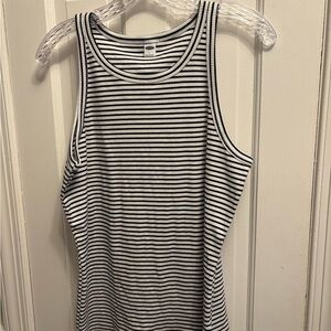 Black and White Striped Tank Top